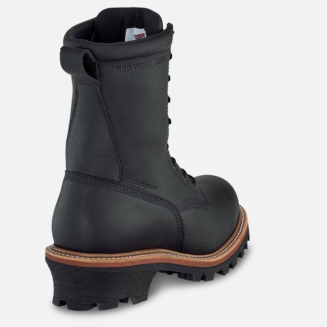 Red Wing Loggermax 9-inch Vandtætte, Logger Sikkerhedssko Herre Sort | 3614-YKCUD