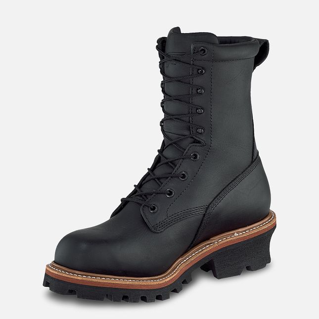 Red Wing Loggermax 9-inch Vandtætte, Logger Sikkerhedssko Herre Sort | 3614-YKCUD