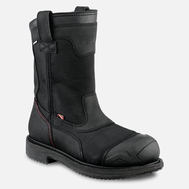 Red Wing Maxbond 10-inch Vandtætte Pull-On Sikkerhedssko Herre Sort | 7105-RZJWG