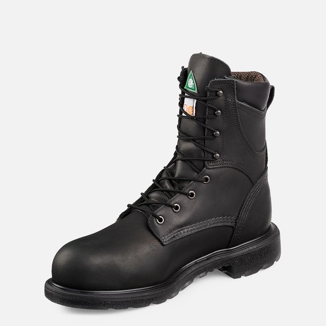 Red Wing Supersole® 2.0 8-inch Insulated, Vandtætte CSA Sikkerhedssko Herre Sort | 2059-WNQVR