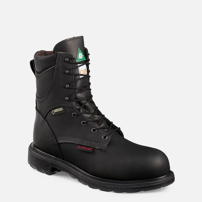 Red Wing Supersole® 2.0 8-inch Insulated, Vandtætte CSA Arbejdsstøvler Herre Sort | 4027-KQWSM