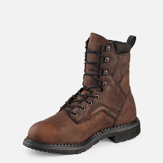 Red Wing Supersole® 8-inch Metguard Vandtætte Sko Herre Brune | 4683-LVDGU