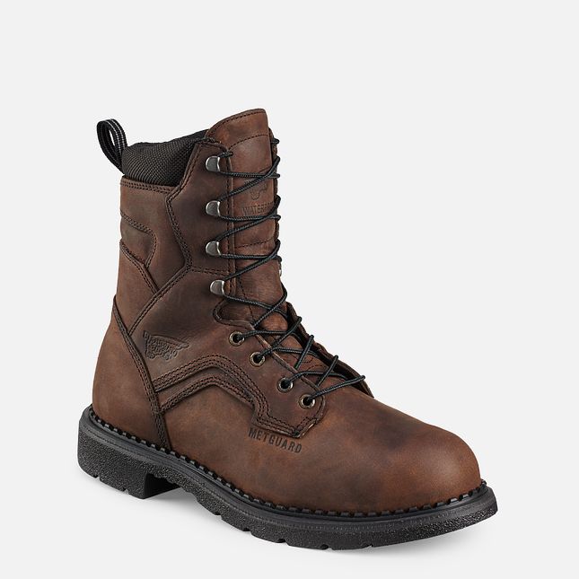 Red Wing Supersole® 8-inch Metguard Vandtætte Sko Herre Brune | 4683-LVDGU