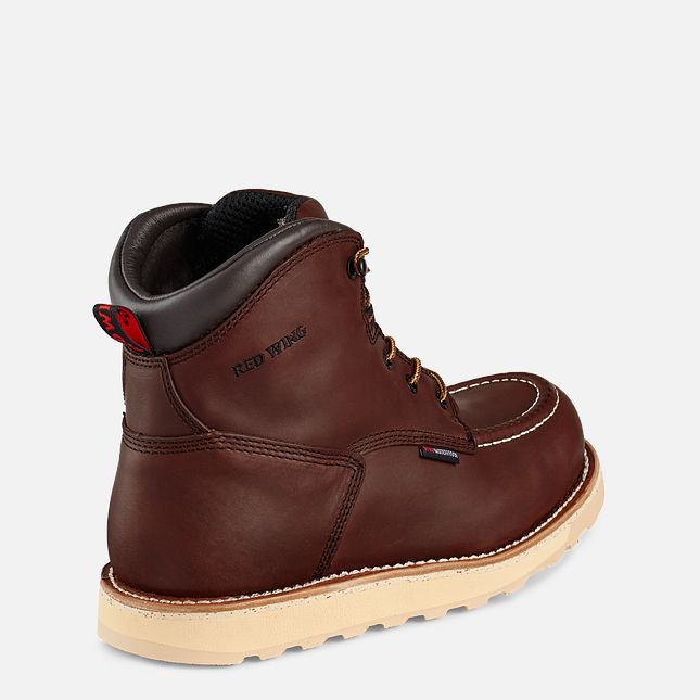 Red Wing Traction Tred 6-inch Vandtætte Sikkerhedssko Herre Brune | 6429-BJVYS