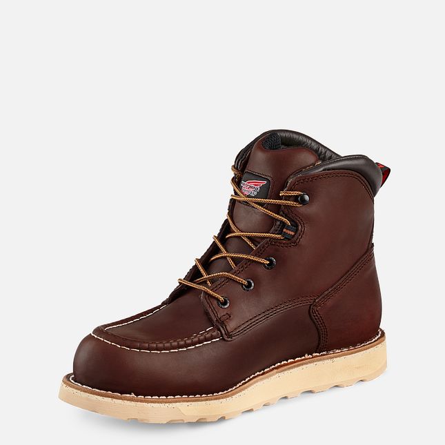 Red Wing Traction Tred 6-inch Vandtætte Sikkerhedssko Herre Brune | 6429-BJVYS