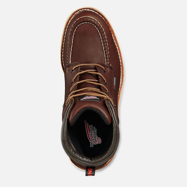 Red Wing Traction Tred 6-inch Vandtætte Sikkerhedssko Herre Brune | 6429-BJVYS