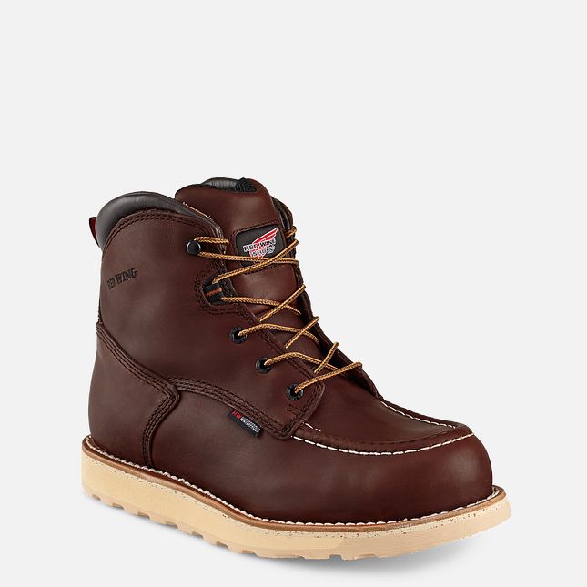 Red Wing Traction Tred 6-inch Vandtætte Sko Herre Brune | 9054-SDOJL