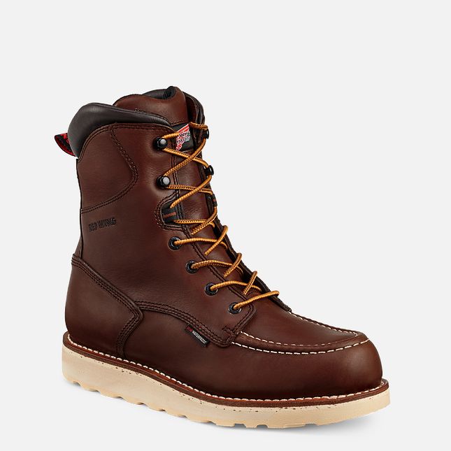 Red Wing Traction Tred 8-inch Vandtætte Arbejdsstøvler Herre Brune | 1309-OGJFD