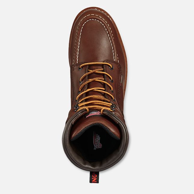 Red Wing Traction Tred 8-inch Vandtætte Arbejdsstøvler Herre Brune | 7603-RGMEU