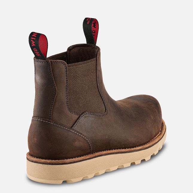 Red Wing Traction Tred Lite 5-Inch Chukka Sikkerhedssko Herre Brune | 7109-GZKRE