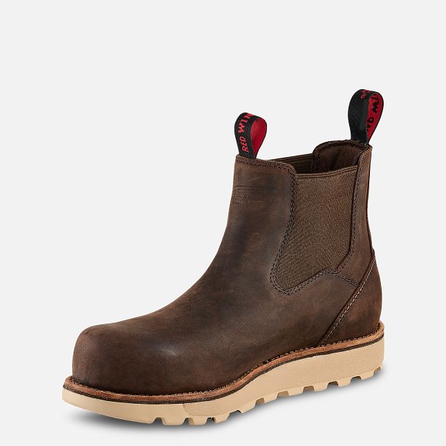 Red Wing Traction Tred Lite 5-Inch Chukka Sikkerhedssko Herre Brune | 7109-GZKRE