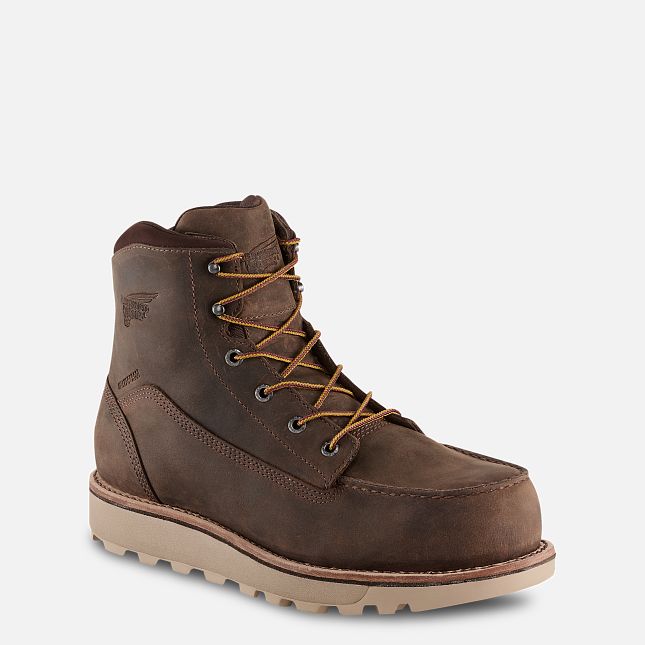 Red Wing Traction Tred Lite 6-inch Vandtætte Sko Herre Brune | 0129-YCWIL