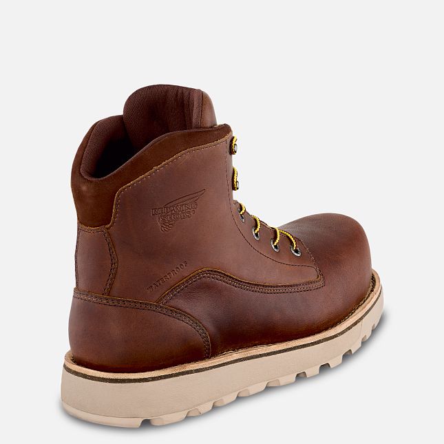 Red Wing Traction Tred Lite 6-inch Vandtætte Sikkerhedssko Herre Brune | 0831-GECKV