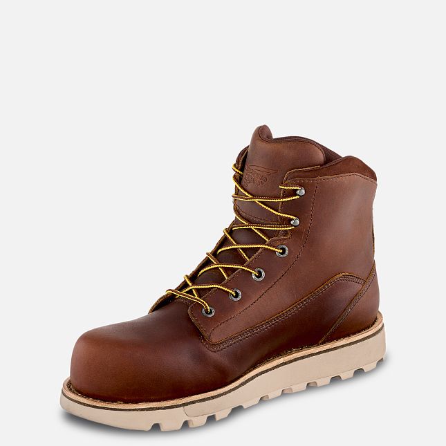 Red Wing Traction Tred Lite 6-inch Vandtætte Sikkerhedssko Herre Brune | 0831-GECKV