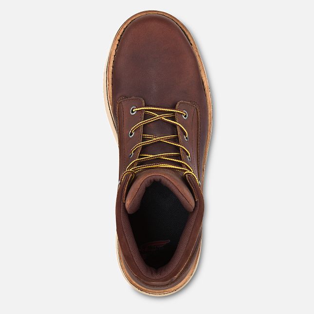 Red Wing Traction Tred Lite 6-inch Vandtætte Sikkerhedssko Herre Brune | 0831-GECKV