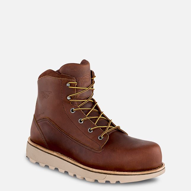 Red Wing Traction Tred Lite 6-inch Vandtætte Sikkerhedssko Herre Brune | 0831-GECKV