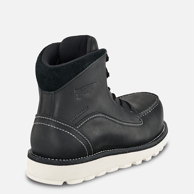 Red Wing Traction Tred Lite 6-inch Vandtætte Sikkerhedssko Dame Sort | 1489-OAQVB