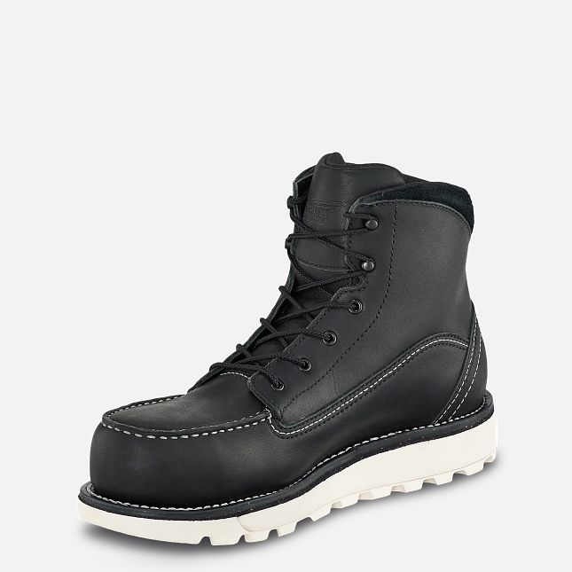 Red Wing Traction Tred Lite 6-inch Vandtætte Sikkerhedssko Dame Sort | 1489-OAQVB