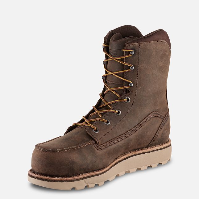 Red Wing Traction Tred Lite 8-inch Vandtætte Sikkerhedssko Herre Brune | 3021-BQUNZ