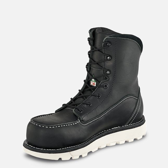 Red Wing Traction Tred Lite 8-inch Vandtætte CSA Arbejdsstøvler Dame Sort | 4016-VZJMN