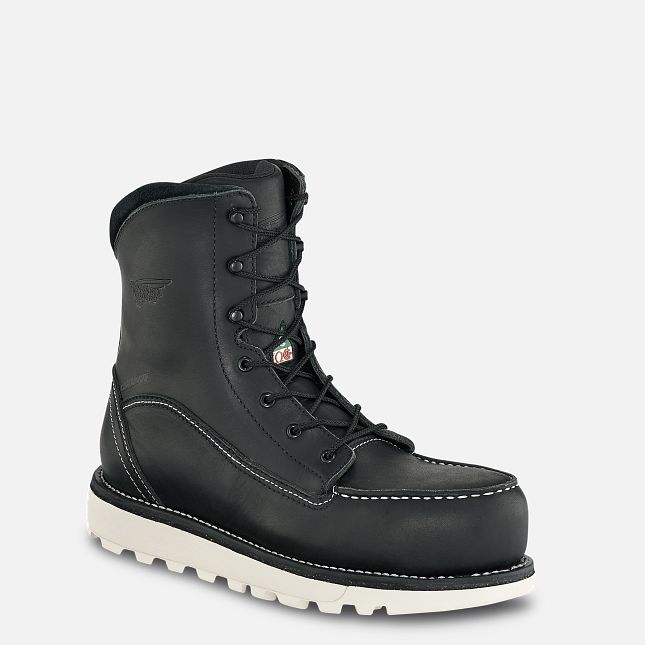 Red Wing Traction Tred Lite 8-inch Vandtætte CSA Arbejdsstøvler Dame Sort | 4016-VZJMN