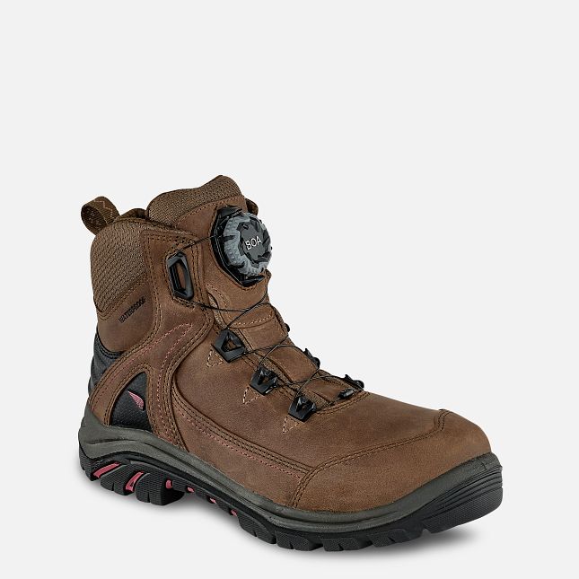 Red Wing Tradeswoman 6-inch Vandtætte Arbejdsstøvler Dame Brune | 0893-HCFMT