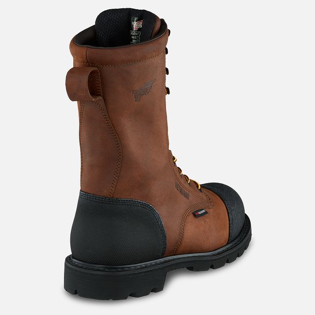 Red Wing Truwelt 10-inch Metguard Vandtætte Sko Herre Brune | 7023-QYZBE