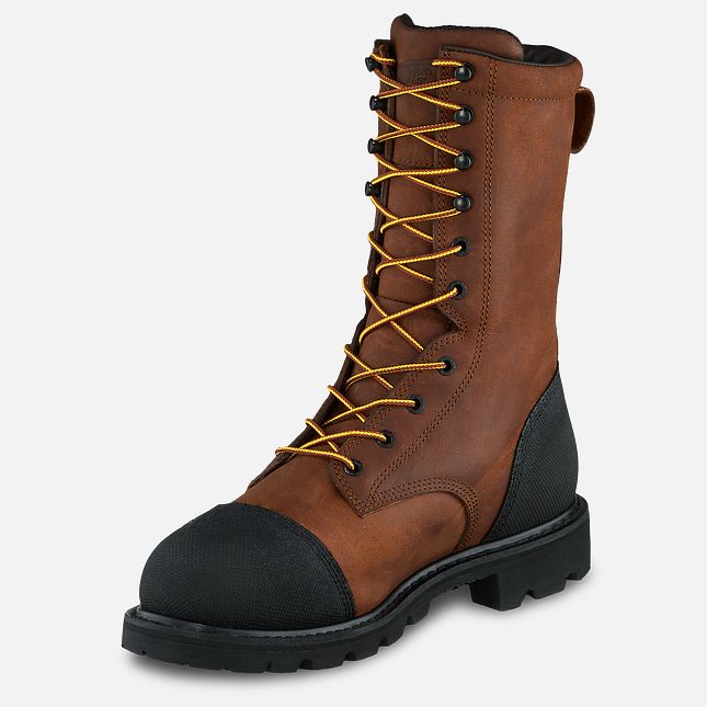 Red Wing Truwelt 10-inch Metguard Vandtætte Sko Herre Brune | 7023-QYZBE