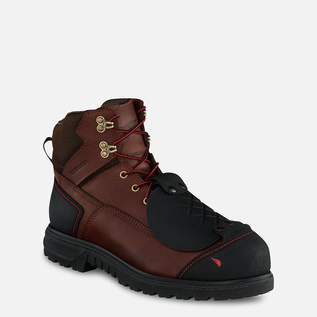 Red Wing Brnr Xp 6-inch Metguard Vandtætte Sko Herre Brune | 9284-KQLVD