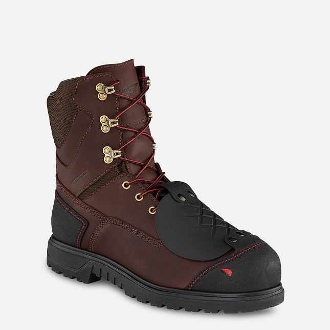 Red Wing Brnr Xp 8-inch Metguard Vandtætte Sko Herre Brune | 8247-DYQNE