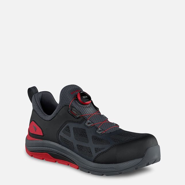 Red Wing Cooltech™ Athletics Atletiske Sikkerhedssko Herre Sort Rød | 9356-XCVWM