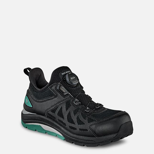 Red Wing Cooltech™ Athletics Sikkerhedssko Dame Sort Turkis | 0715-WJMXQ